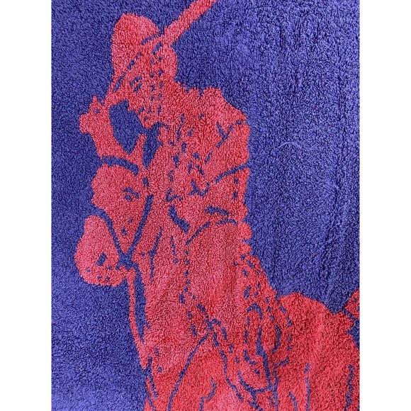 Vintage Ralph Lauren Red Blue Beach Towel - Picture 7 of 12